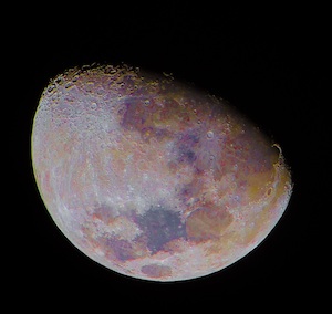 the moon is quite colourfull