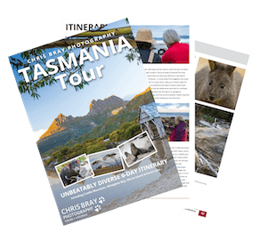 Tasmania photo tour brochure