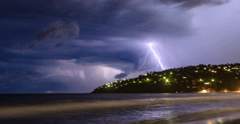 lightning landscape photo