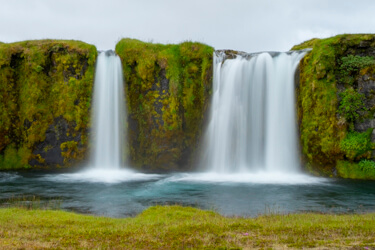 waterfall iceland low iso